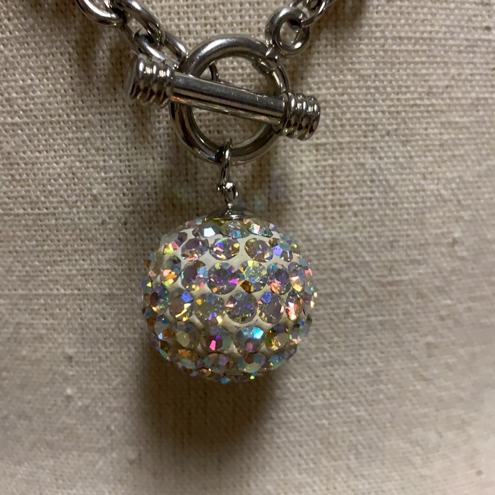 Disco Ball necklace and earrings